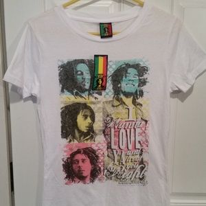 Bob Marley NWT Short Slv Graphic T Sz M/L